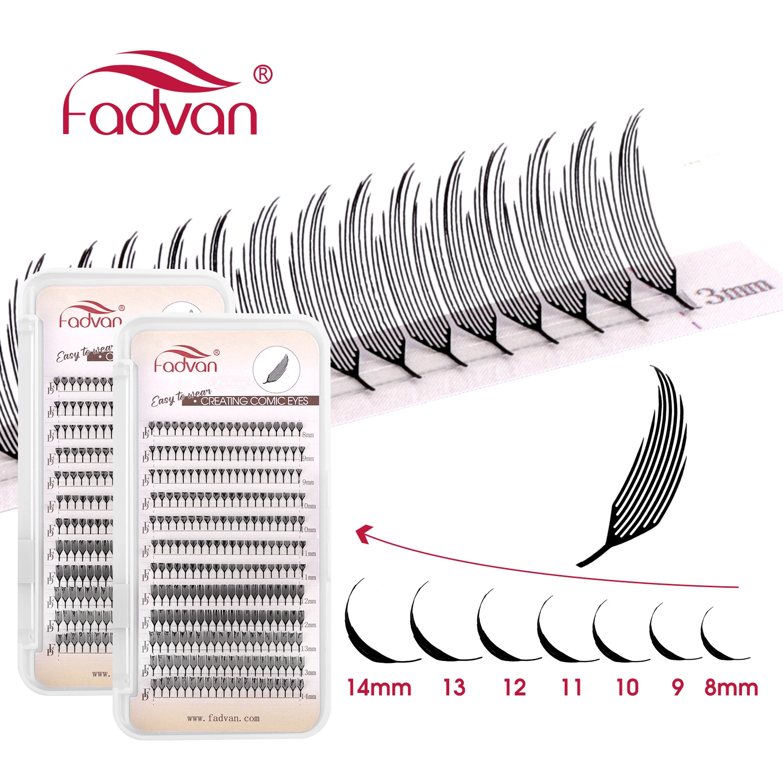 FADVAN Comic Spire Lashes Anime Spire Eyelash Natural Premade Fans eyelash extensions fake eyelashes eyelash extension eyelash extension lashes false eyelashes