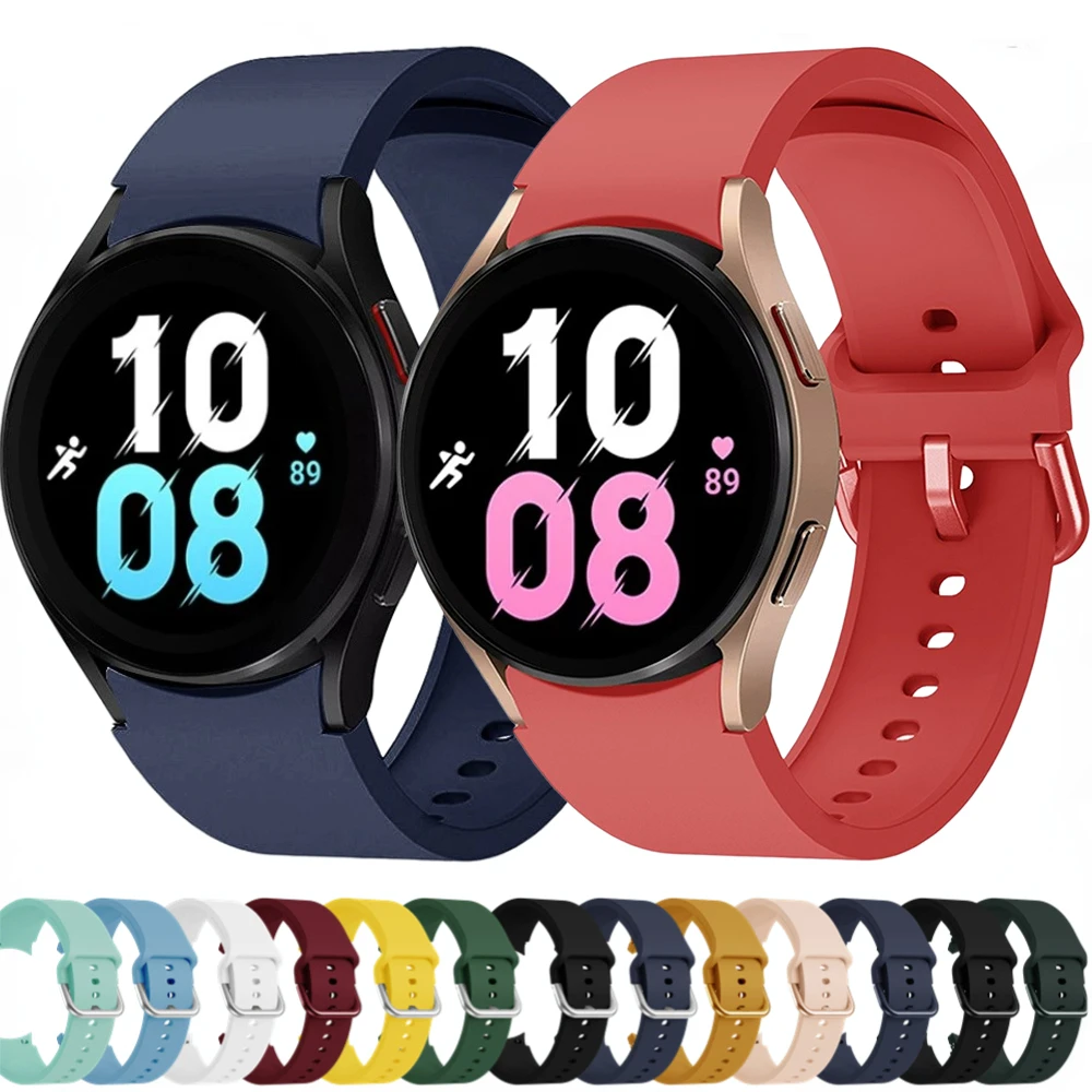 

Silicone Strap for Samsung Galaxy Watch 4/5/6 40mm 44mm 4/6 Classic 46mm 42mm 47mm 43mm Bracelet Samsung Watch 5 Pro 45mm Strap