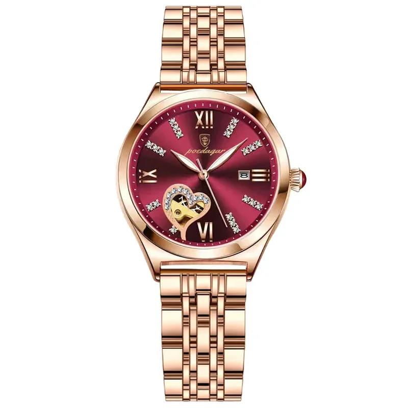 Luxury Women Watch Fashion Diamonds Love Calendar Waterproof Luminous Automatic Wristwatch for Women Students Reloj Para Mujer