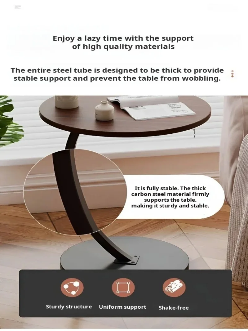 Living room sofa sideboard Light luxury round small coffee table Removable table and chairs furniture balcony storage cabinet