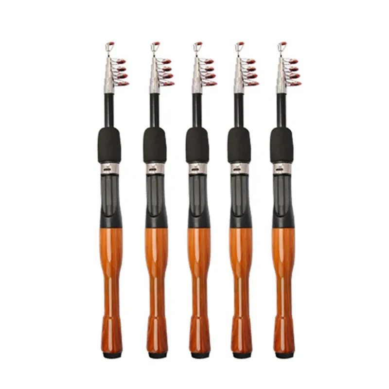 Telescopic fishing rod with cork handle, carbon fiber portable