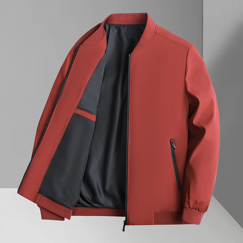 Abrigos masculinos, rompevientos sencillo, abrigo de estilo británico, nueva moda de primavera y otoño, chaqueta para hombre, chaquetas de bombardero, ropa de calle informal de negocios