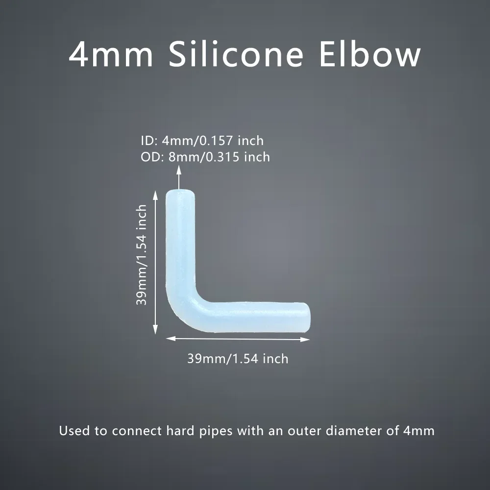 Silicone Elbow Flexible Repair Joint Hard Tube Soft Connector Right Angle Rubber Coupling Pipe Fish Tank Irrigation Garden