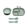 4pcs Baby Dinner PlateInfant Suction Cup Compartment PlateAutonomous Eating Training Bowl and Plate Set 1