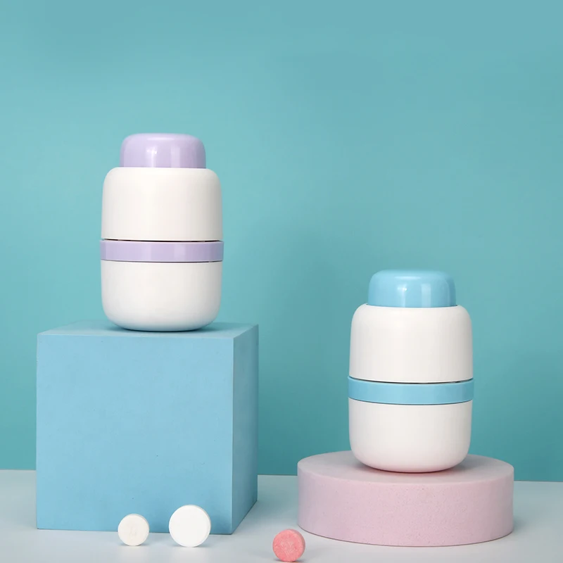 

Портативная коробка для таблеток 2-в-1 с резаком для таблеток для резки небольших или больших таблеток в половину и четверть, дорожный органайзер для таблеток