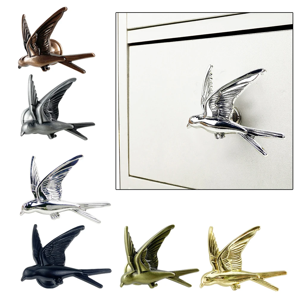 

Universal Bird Shape Zinc Alloy Home Door Furniture Handle Door Cabinets Knobs For Children Replacement