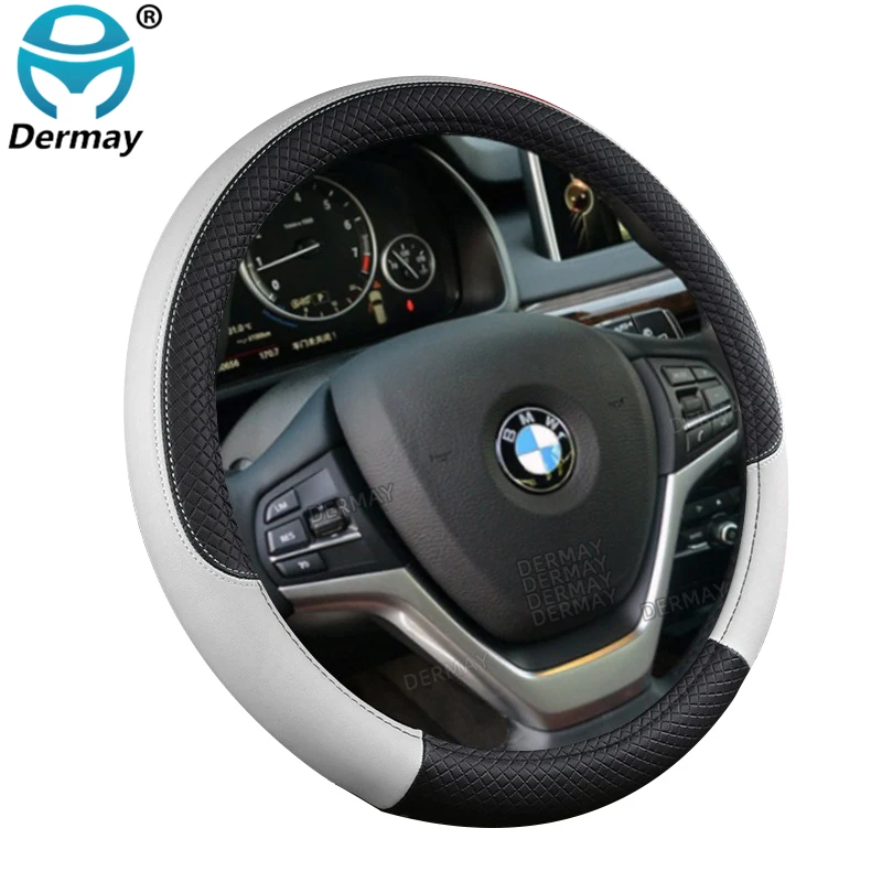 9 Color Sport Auto Steering Wheel Covers Anti-Slip Leather Car Steering-wheel Cover Car-styling Anti-catch Holder Protor steering wheel cover