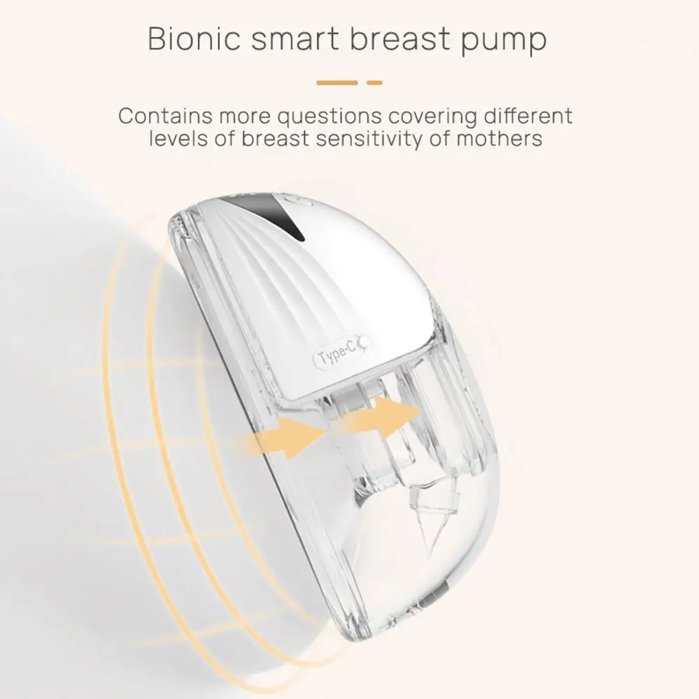 1/2Pcs Electric Breast Pump Hands-Free Breastfeeding Pump with 4 Modes Time Display Cordless Milk Suction Cup Electric