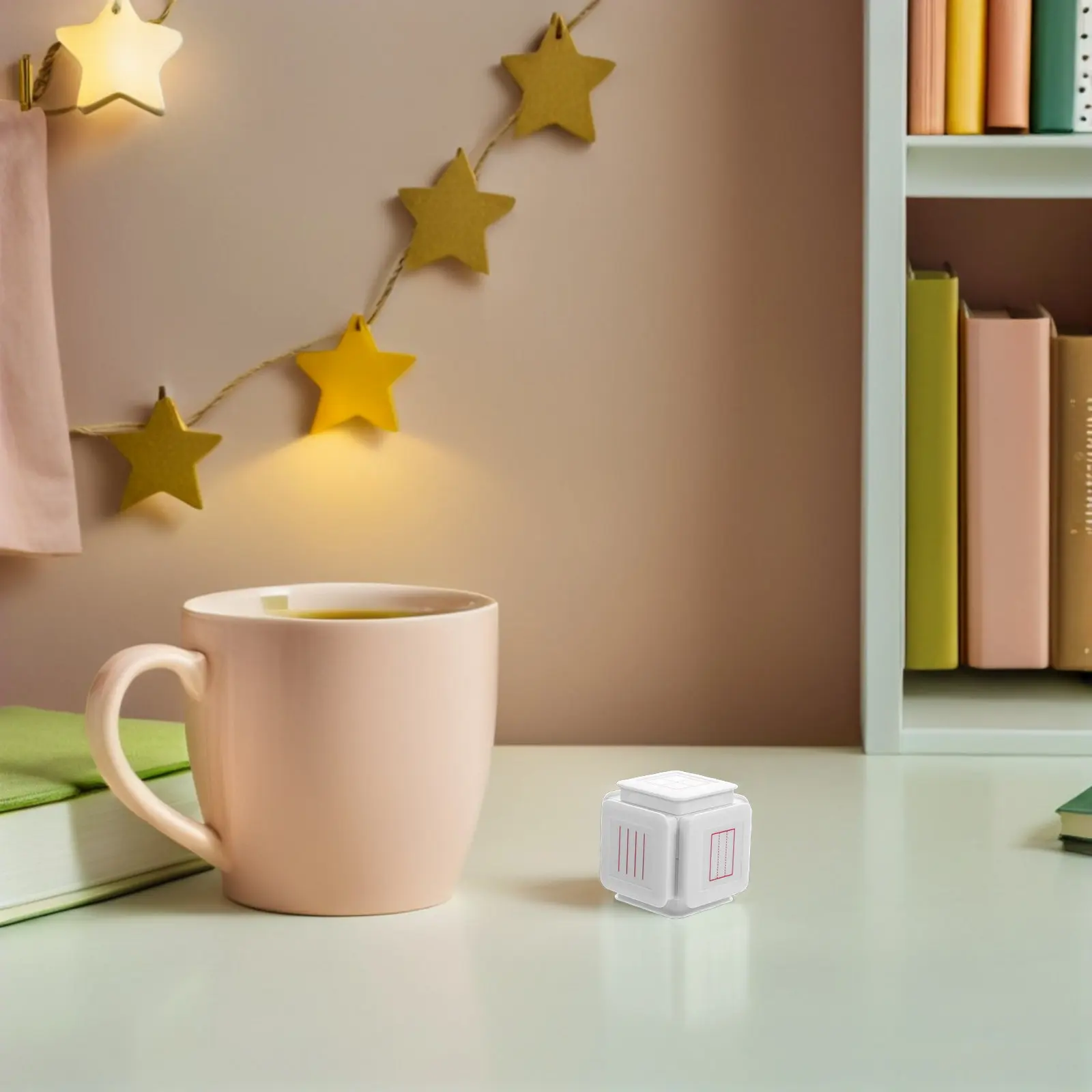 셀프잉킹 6면 학습 스탬프 (그리드 라인 시계, 병음, 영어, 미지게 스탬프 포함) 유치원용