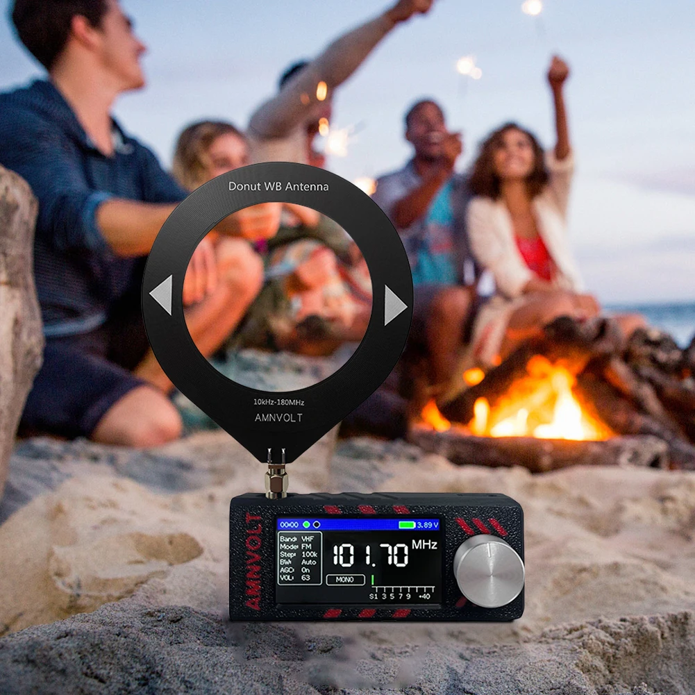 10khz-180mhz Donut MW/SW Antenna Medium Wave Shortwave Antenna for All Models of Radios Walkie Talkies SDR