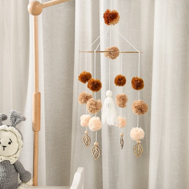 Wooden Babies Bed Bell Toys Assembly Rattles Bracket Newborns Bracket Mobile Hanging Rattles Toy Sheep Doll for Kids Gifts 1