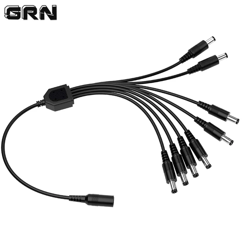 

DC 1 Female to 2 /3/4/5/6/8Male Output Power Splitter Cable 5.5x2.1mm Plug 3-36V for CCTV Camera LED Vedio Strip Connector Wire