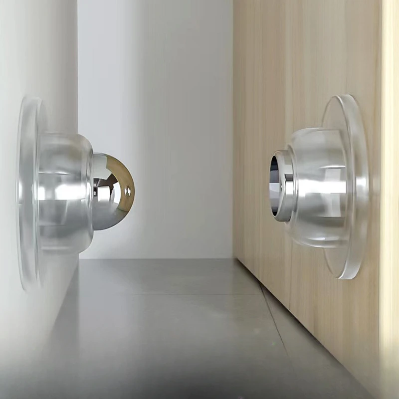 Magnetic Door Stopper Holder Free-punch Anti Collision Doorstop Door Suction Household Hardware Accessories 1pc door stopper silicone door stopper magnetic door stopper door stopper bumpers