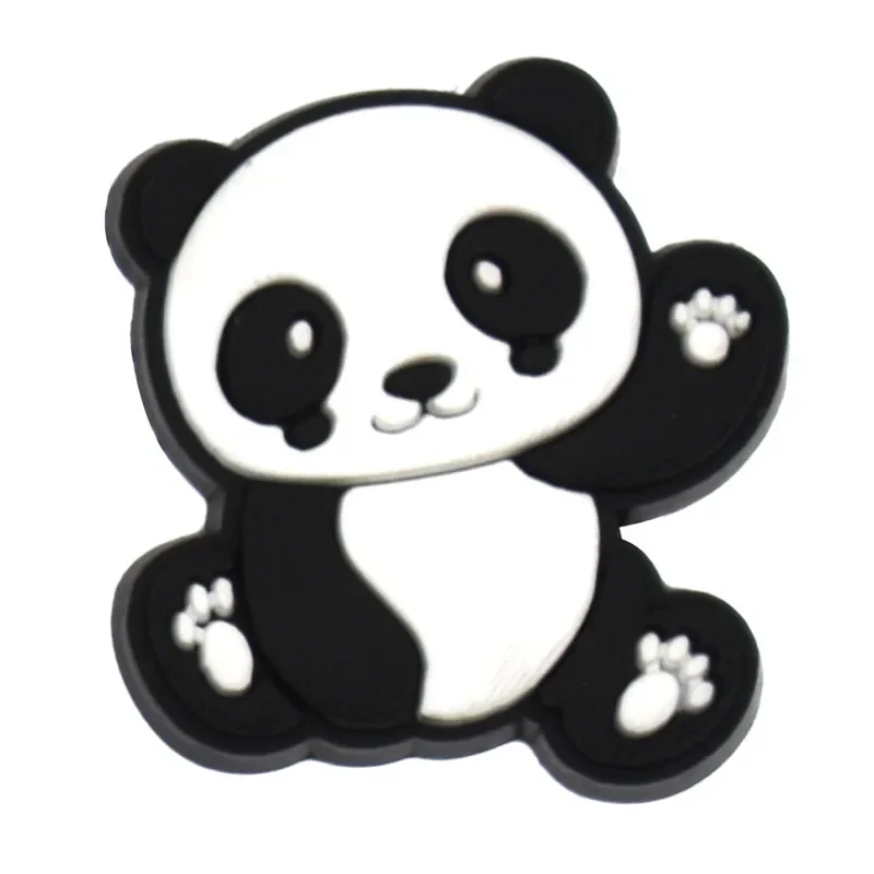 11 Stück niedliche Panda-Stil-Charms-Dekorationspakete für Kinder und Erwachsene, Lochschuhe, bezauberndes Set, Slipper-Sandalen, Zubehör, Großhandel, Großpackung – Detail 10