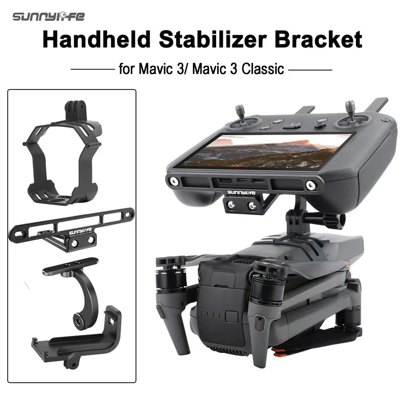 Expand Tripod Dual Handle Stabilizer Bracket for DJI Air 3 RC-N2/RC2