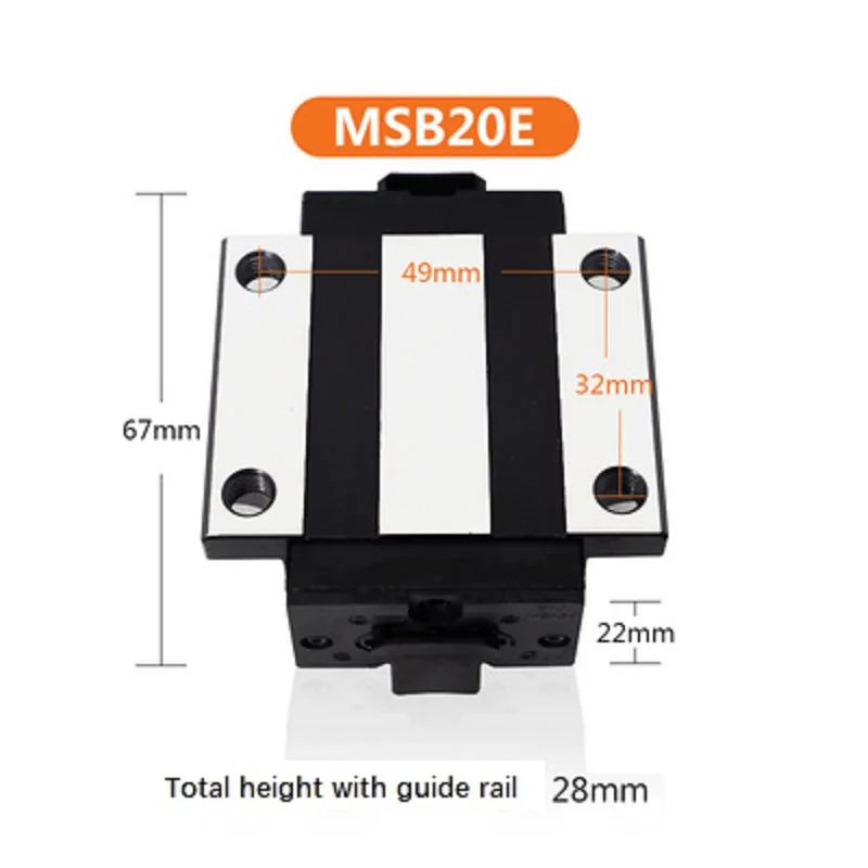 

MSB20E Linear Slide Linear Plain Bearing Unit Low Price and Heavy Duty Ball Rail Linear Guide Rail