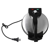 Crepe Maker 1200W Stainless Steel Nonstick Electric Round Griddle with Temperature Control for Eggs Pancakes Pizzas Crepe Maker 1