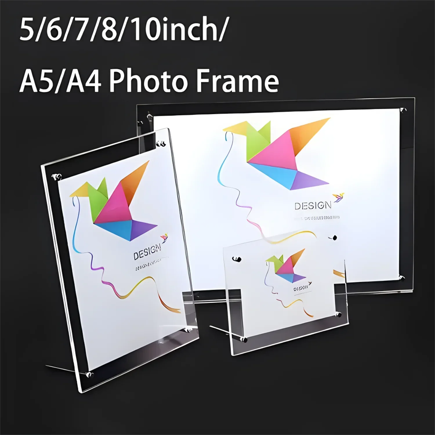 Transparent Photo Frame Acrylic Photocard Holder Picture Frame Kpop Album Poster Tag Display Stand Desktop Ornament photo frame acrylic display holder