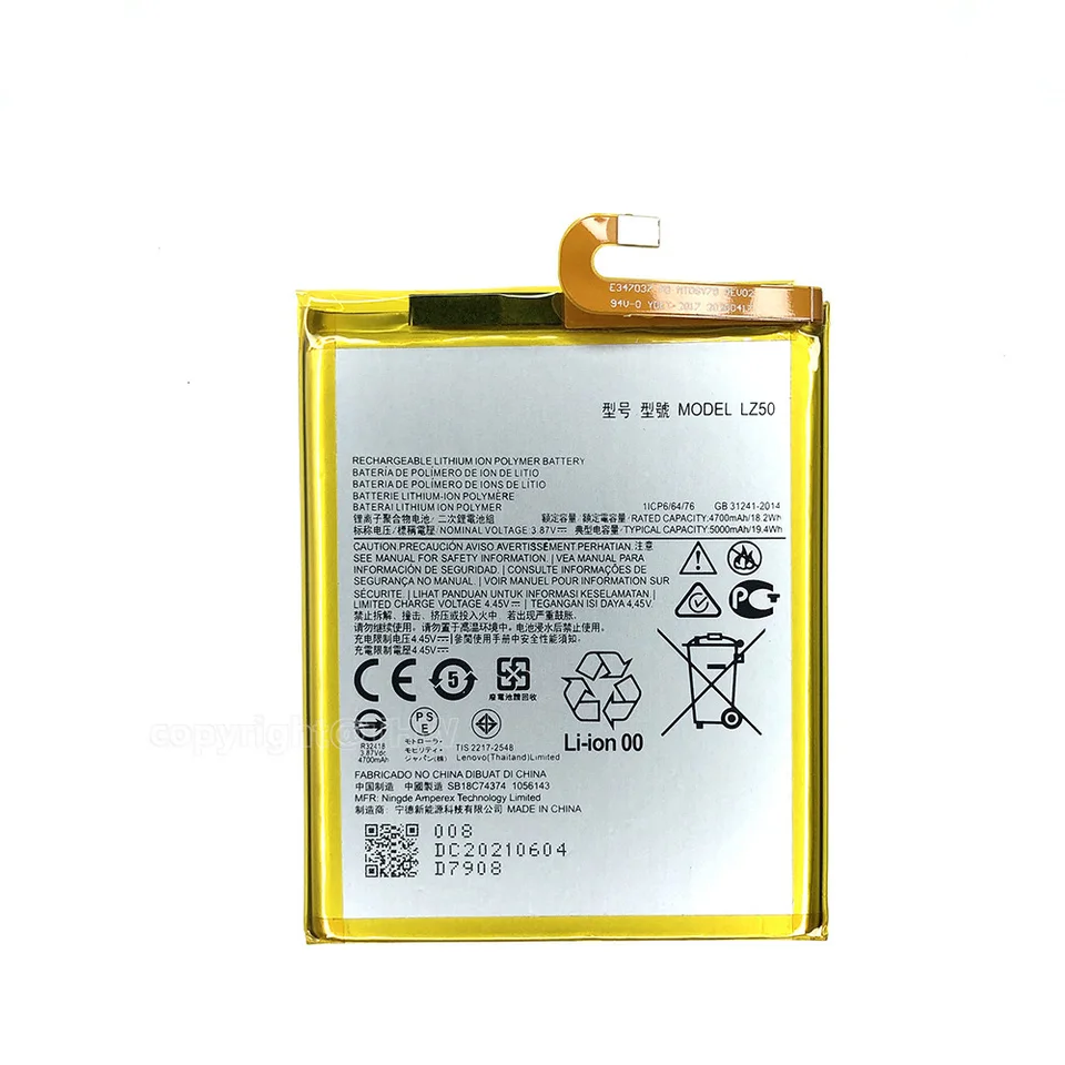Vhbw Batterie remplacement pour ZTE Li3945T44P8H906455 pour smartphone (4850mAh, 3,85V, Li