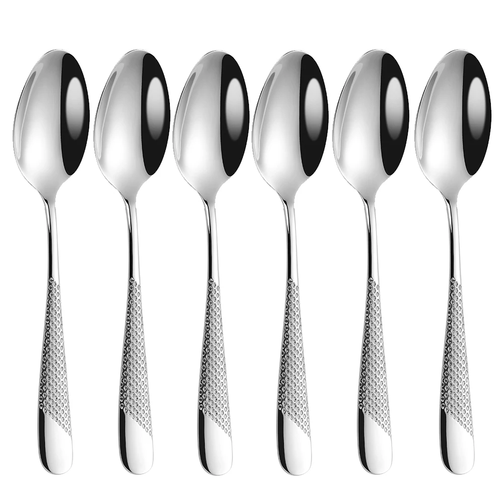 6 silver spoons
