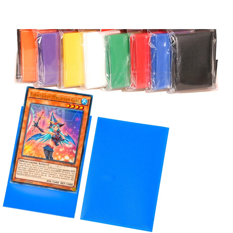 50PCS 62x89mm Games PP Card Sleeves Black Matt Card Barrier Protector for Board Game Sleeves