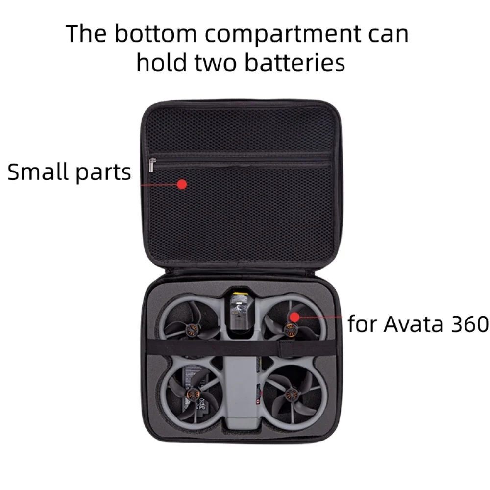 DJI Avata 360용 휴대용 케이스, 손잡이가 있는 휴대용 여행용 보관 가방, Avata 360 드론 및 배터리용 나일론 보호 케이스