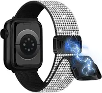 Bracelet magnétique en nylon pour Apple Watch Series 11 10 SE 9 8 7 6 5 4 3 45mm 46mm 42mm 41mm 40mm Sport pour iWatch 1