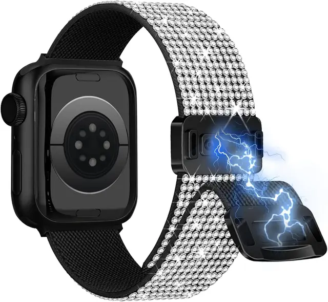 Bracelet magnétique en nylon pour Apple Watch Series 11 10 SE 9 8 7 6 5 4 3 45mm 46mm 42mm 41mm 40mm Sport pour iWatch 1