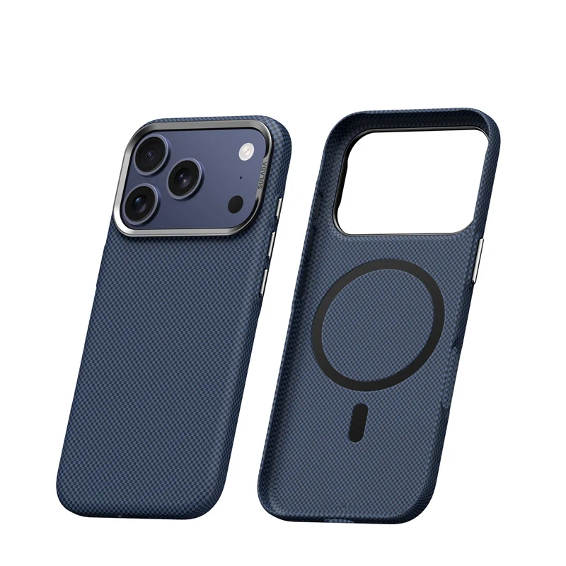 غطاء حماية فاخر بتصميم مربعات وملمس معدني لعدسة ال...