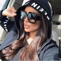 Grandes lunettes de soleil carrées de luxe pour femmes, lunettes de soleil transparentes rétro pour femmes, nuances noires respirantes, UV400, marque de créateur 1