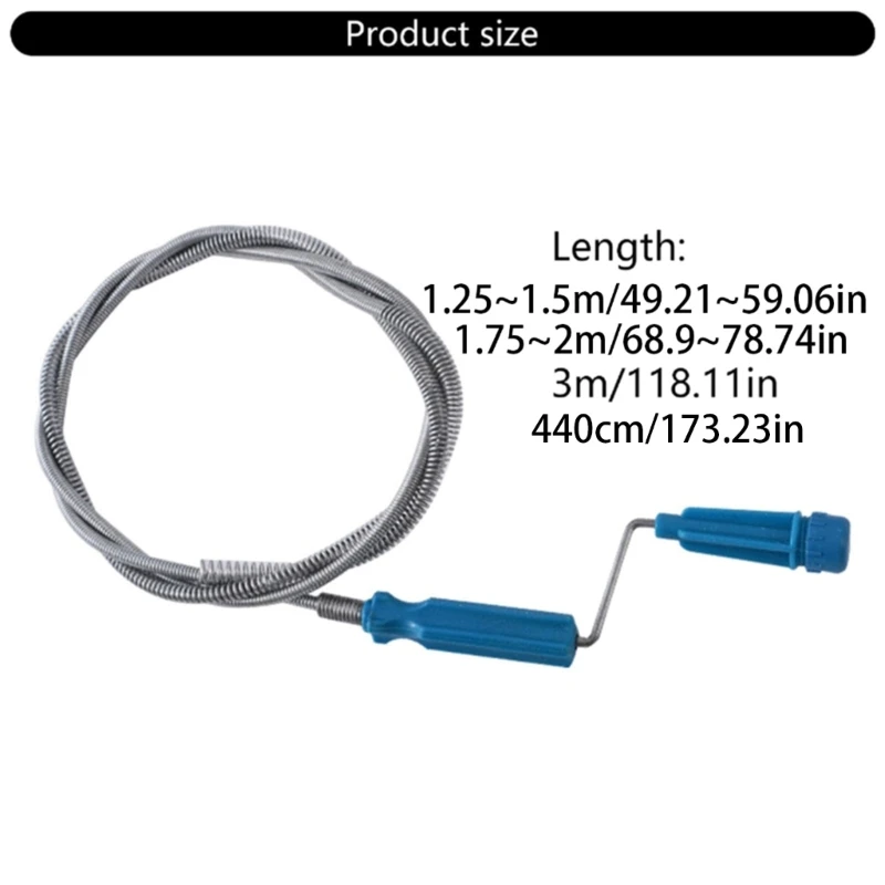 Drain Clog Removal Tool Sewer Toilet Clean Plunger Unblocker Plumbing Snake Drain Auger Hair Clog Remover Easy to Use