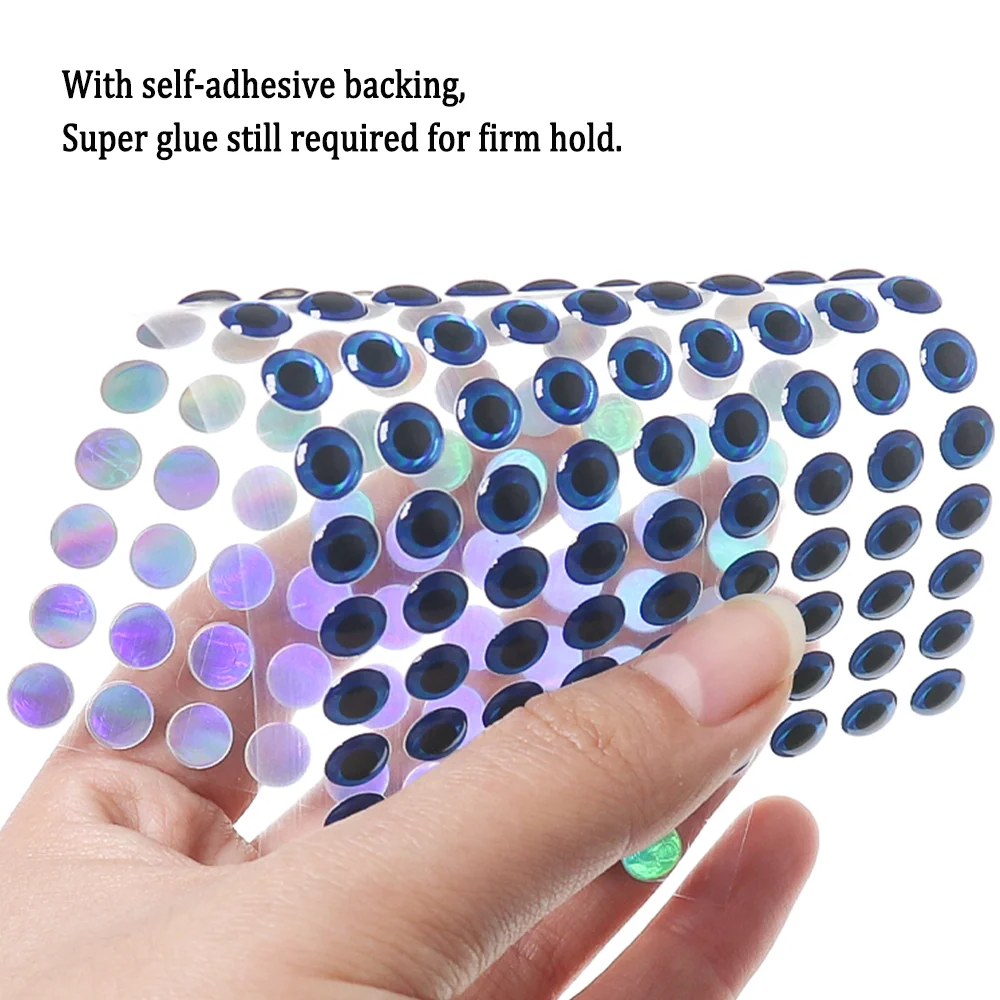 Description Picture 4 of itemHolographic 3D Epoxy Fish Eyes Simulation Fly Fishing Lure Streamer Fly Minnow Bait Artificial DIY Eye Fishing Tackle 2mm-18mm