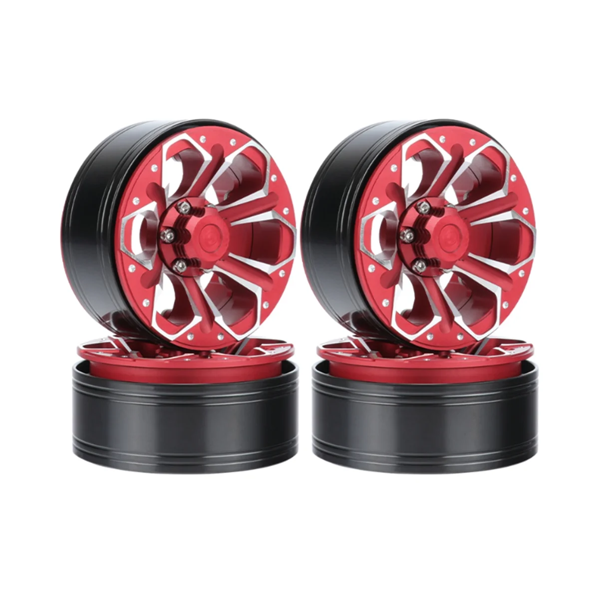 

4Pcs 115G/Pcs Heavy Duty 1.9 Beadlock Wheel Rim Hub for 1/10 RC Crawler Car Axial SCX10 Traxxas TRX4 RC4WD D90 VS4-10,1