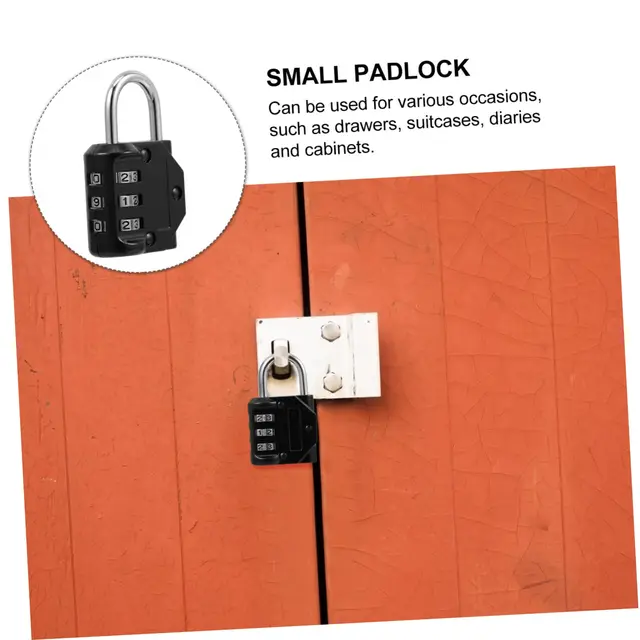 3 Code Portable Padlock Keyless Combination Lock for Luggage Suitcases Backpacks High Security Sturdy Design Multi Application ﻿ 2