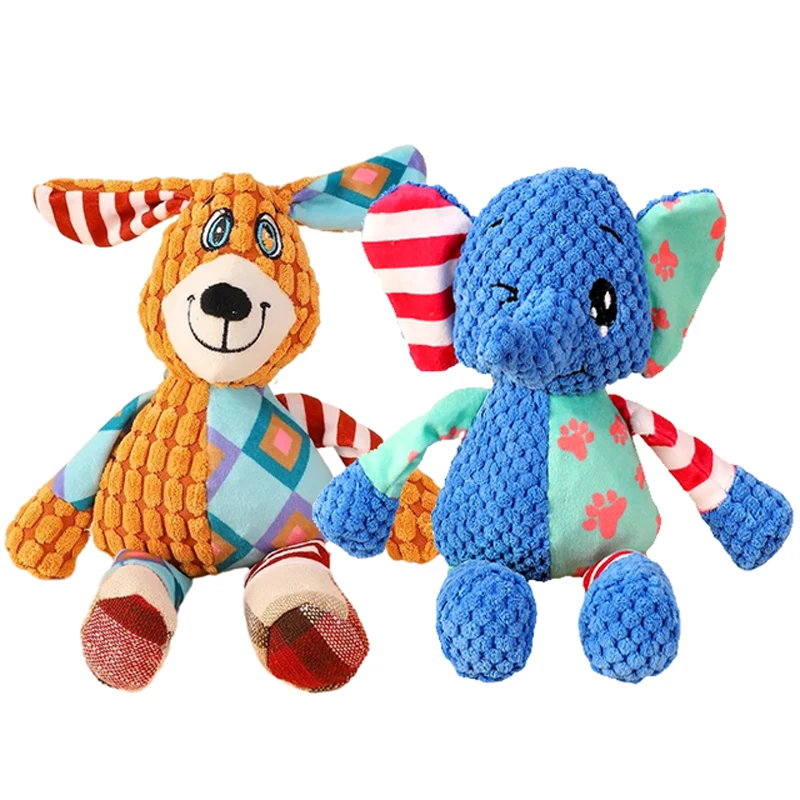 Cute Plush Toys Animal Shaped Dog Chew Squeaky Toys Whistling Involved Funny Pets Interactive Teeth Cleaning Toys Supplies 2