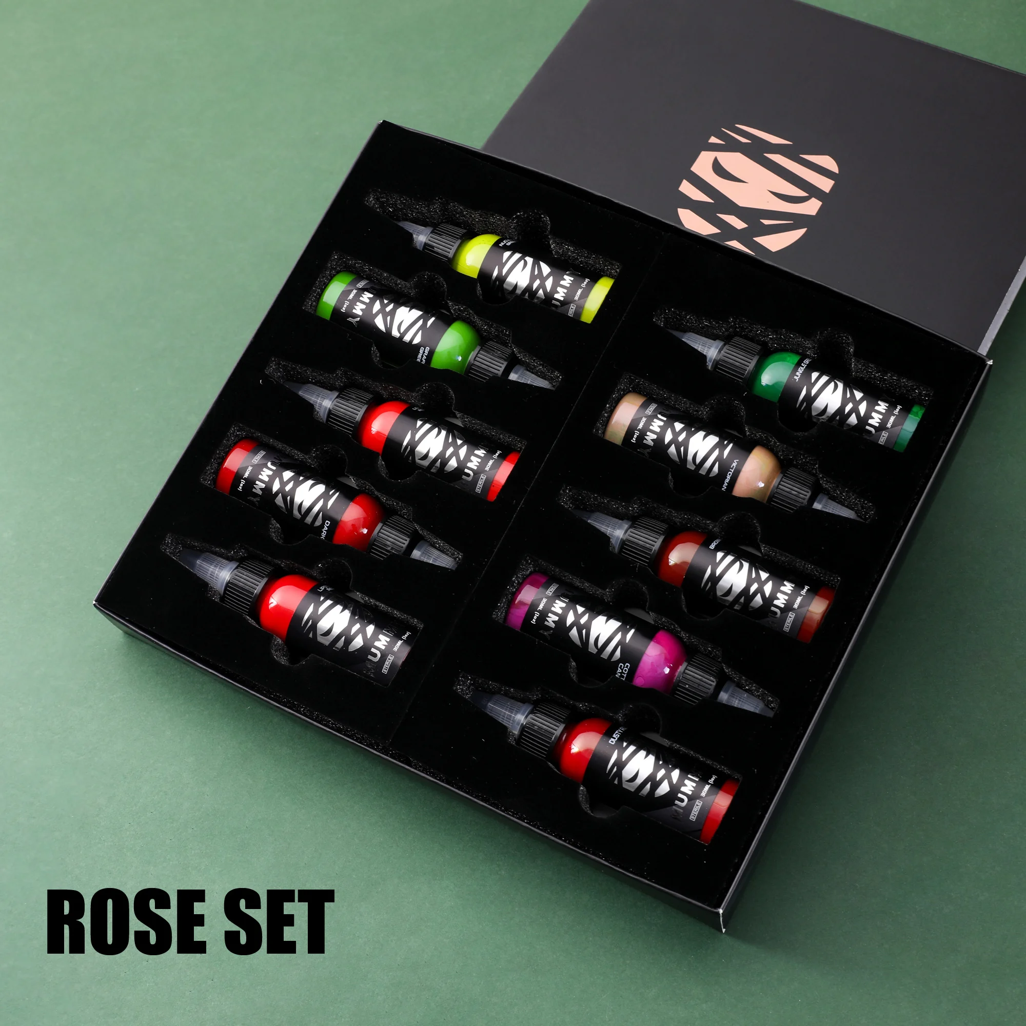 

Mummy Professional Tattoo Ink Body Art Sterilized Permanent Coloring USA Custom 10 Colors/Box Rose Set