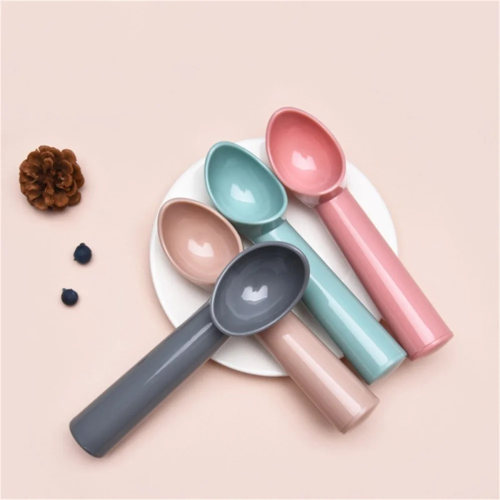 LINSBAYWU 4 Colors Ice Cream Spoon Fruit Scoop Tool Household Kitchen Ice Cream Scoop Thickened PP Plastic
