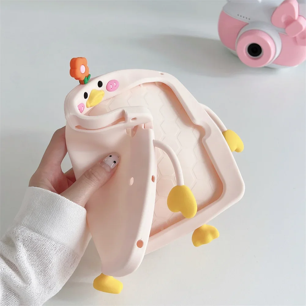 Children's Shockproof Silicone Cartoon Chicken Tablet Cover