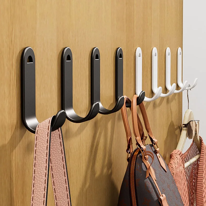 

10/5 шт. крючок для одежды без отверстий, вешалка для пальто и шляп, липкие крючки, металлическая настенная подвесная полка, для ванной комнаты