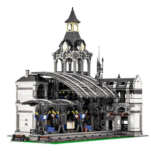 City Town Street Station Building Blocks Modular Construct Bricks Model Toy