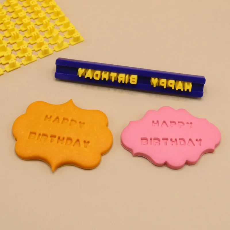 Cookie Mold DIY Letter Number Alphabet Press Stamp Printing Embossing Mold Biscuits Cutter Cake Baking Tool Accessories DIY Tool