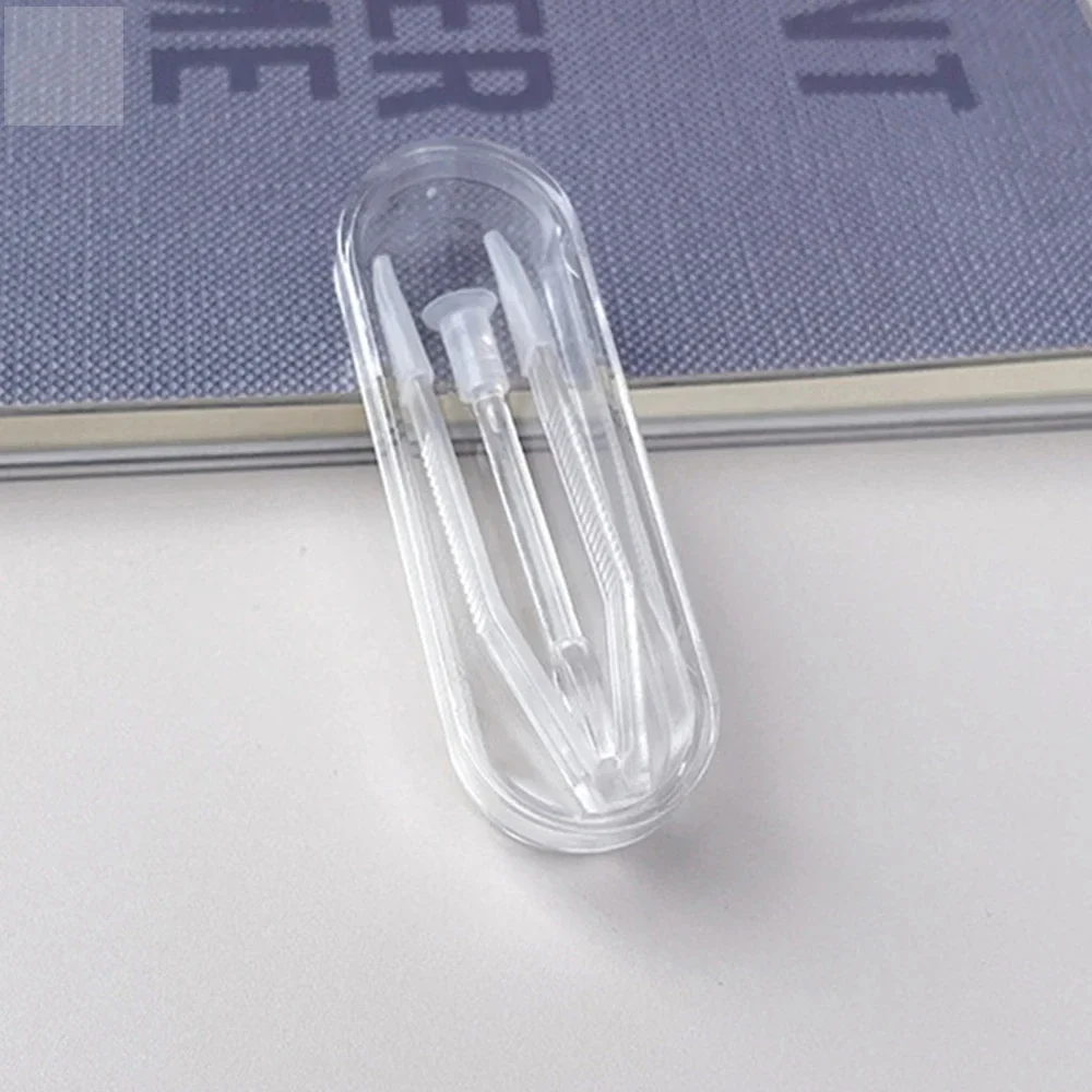 Contact Lens Handling Tweezers Set - Transparent Large & Small Clamp Rods