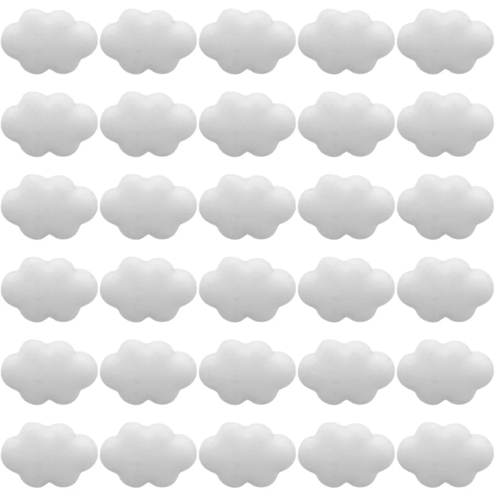 

30 Pcs Creative Thumbtacks Cute Cream White Clouds Resin Cork Board DIY Handmade Push Pins 30pcs Cartoon Pushpins