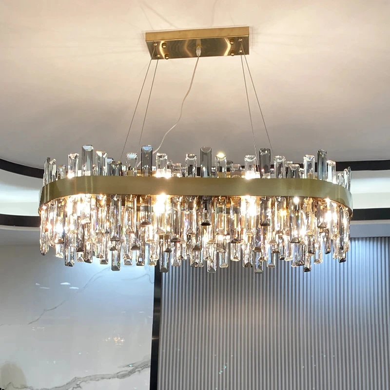 Luxury Modern K9 Crystal Chandelier Creative and Minimalist Living Room Light Bedroom Light high-end kKitchen iIsland Chandelier 5