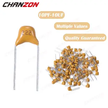 NEW Monolithic Ceramic Capacitor 10PF to 10UF 50V MLCC Capacitor 100NF 1UF 10UF Electronic Components for Circuit Use Pack