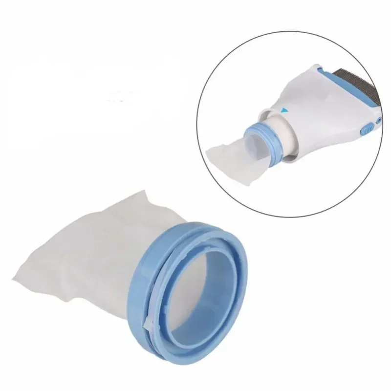 Pet Cleaning Tools 8pcs Capture Filter Snap on Lid Traps Head Lice Electric Lice Comb Filter Mesh Bag for comb Pet Accessories Set US Stock