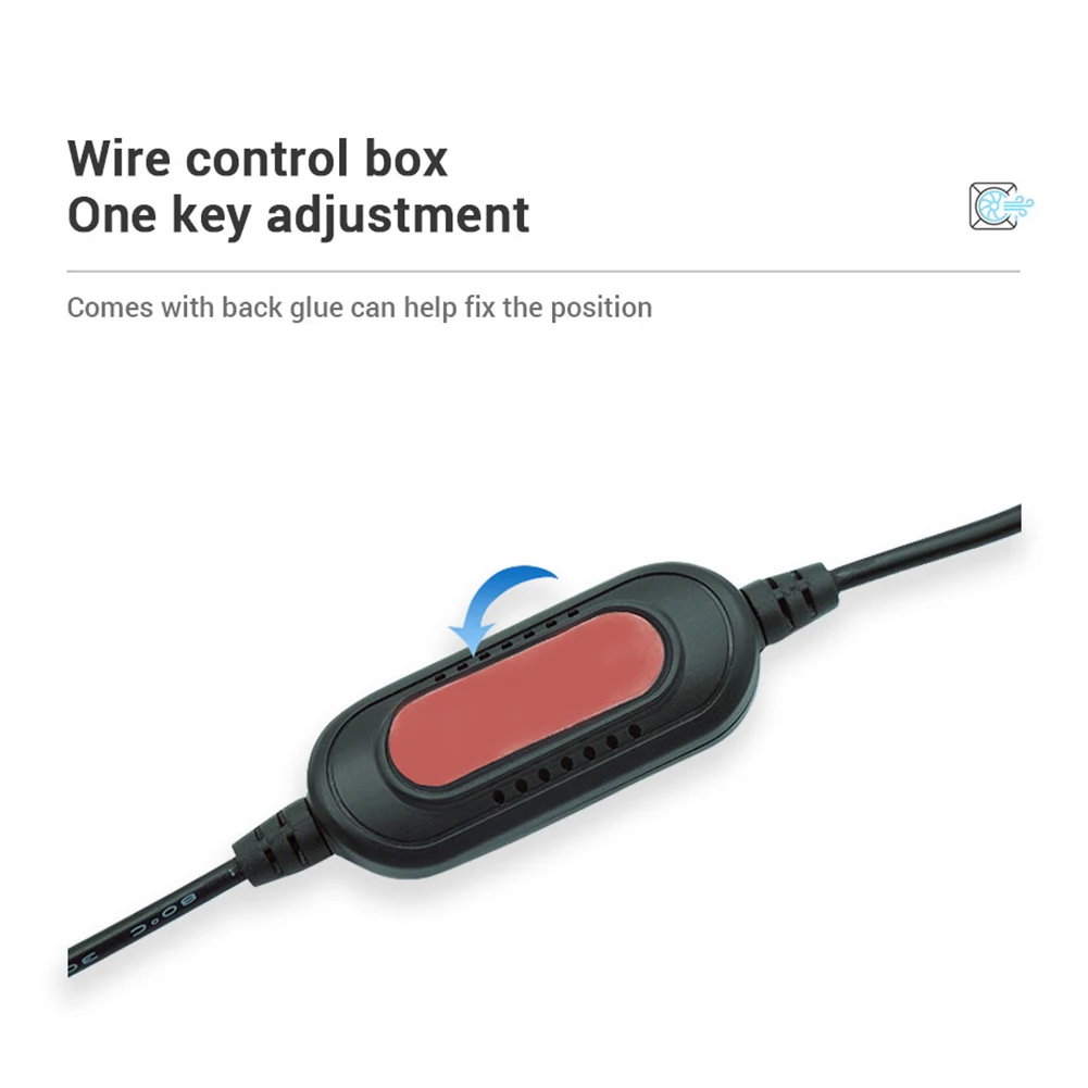 Black ABS Auto Headrest Ventilation Fan for Car Cooling
