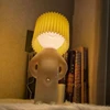 Claeted Naughty Boy Creative Table Lamp Unique LED Pleats Reading Lighting Bedroom Bedside Night Light Children's Gift 4