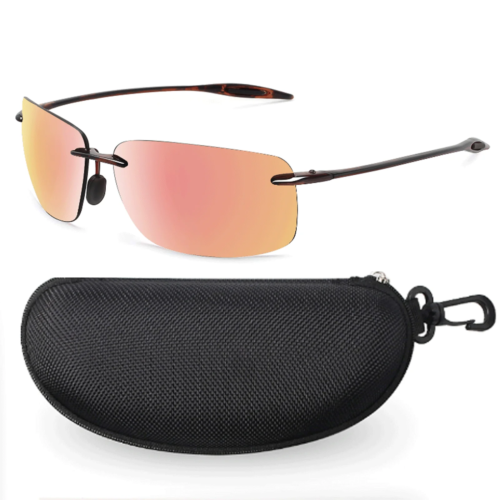 MAXJULI Polarisierte Klassische Sport Randlose Sonnenbrille Männer Angeln Fahren Männlich Rechteck Ultraleicht Rahmen Sonnenbrille UV400 MJ8009 – Detail 16