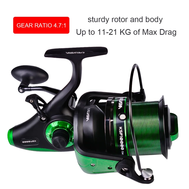 Fishing Reel 4.7:1 Spinning Reel 11-21KG Max Drag Carbon Fiber